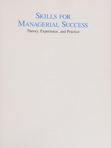 Cover for Skills for Managerial Success