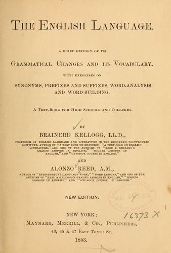 Cover for The English language