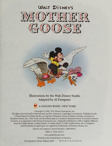 Cover for Walt Disney's Mother Goose