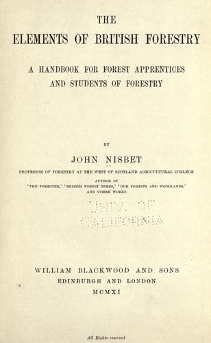 Cover for The elements of British forestry
