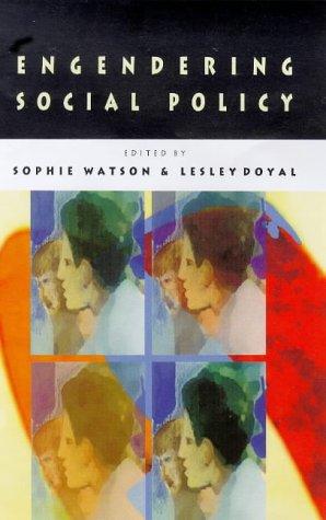 Cover for Engendering social policy