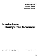Cover for Introduction to computer science