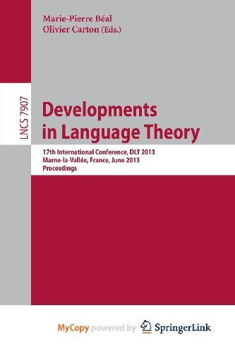 Cover for Developments in Language Theory