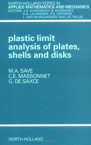 Cover for Plastic limit analysis of plates, shells, and disks