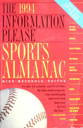 Cover for INFO PLEASE SPORTS 94 PA