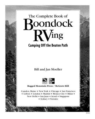 Cover for The complete book of boondock RVing