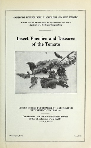 Cover for Insect enemies and diseases of the tomato