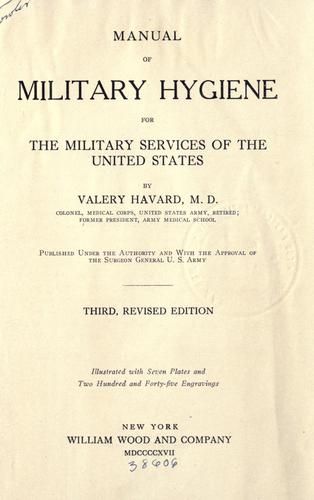 Cover for Manual of military hygiene for the military services of the United States