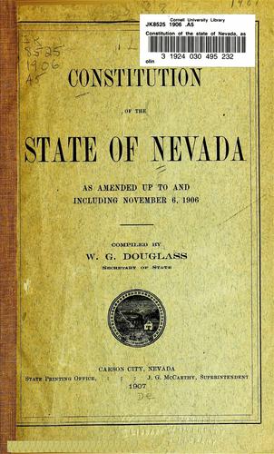 Cover for Constitution of the state of Nevada, as amended up to and including November 6, 1906