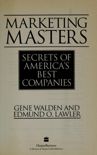 Cover for Marketing Masters/Secrets of America's Best Companies