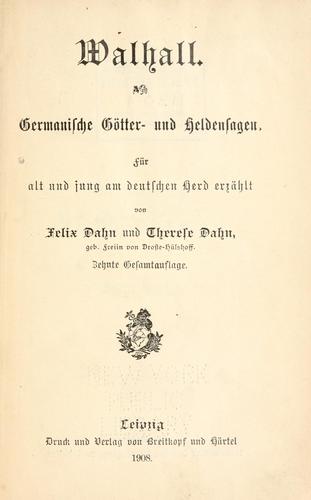 Cover for Walhall