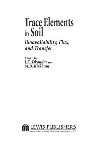 Cover for Trace elements in soil