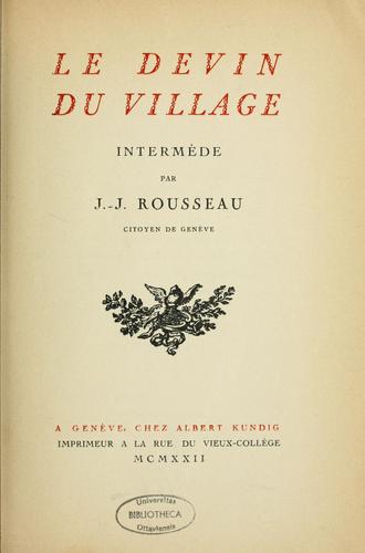 Cover for Le devin du village