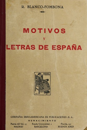 Cover for Motivos y letras de España.