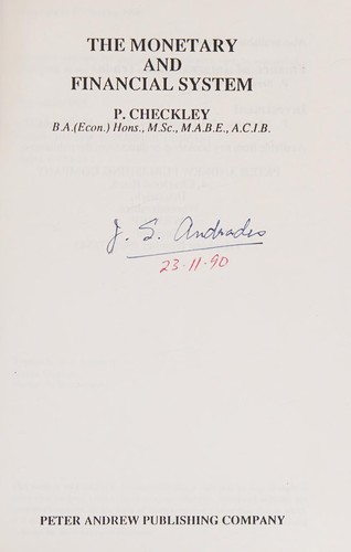 Cover for The Monetary and Financial System