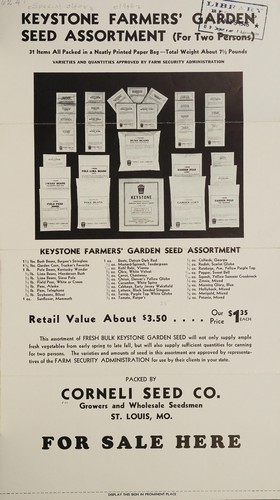 Cover for Keystone farmers' garden seed assortment (for two persons)