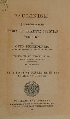 Cover for Paulinism