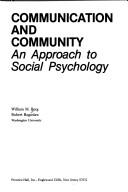 Cover for Communication and community
