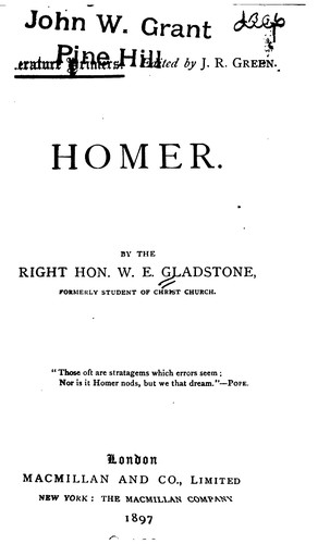 Cover for Homer
