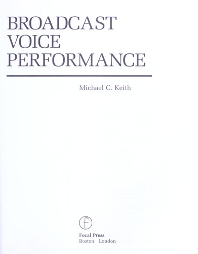 Cover for Broadcast voice performance