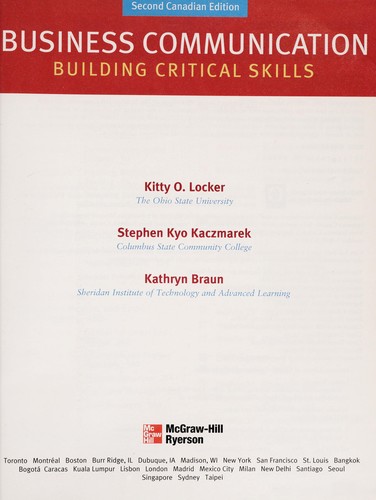 Cover for Business communication