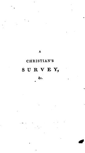 Cover for A Christian's survey of all the primary events and periods of the world; from the commencement ...