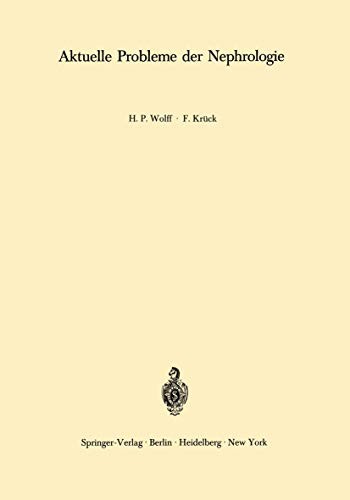 Cover for Aktuelle Probleme der Nephrologie