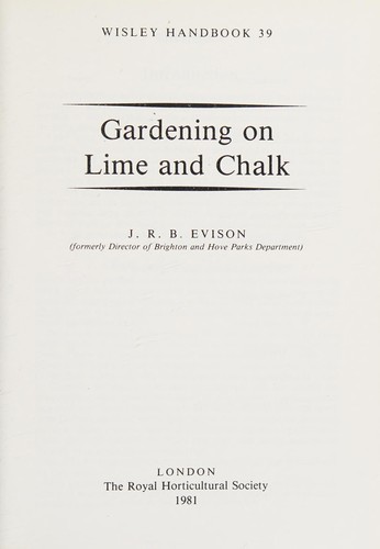 Cover for Gardening on lime and chalk