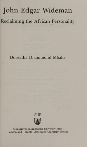 Cover for John Edgar Wideman