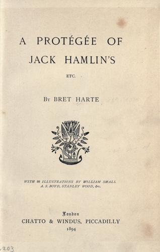 Cover for A  prot©Øeg©Øee of Jack Hamlin's, etc.