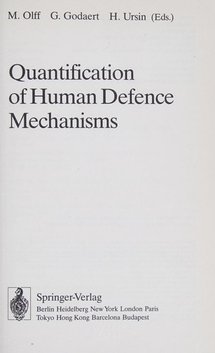 Cover for Quantification of human defence mechanisms