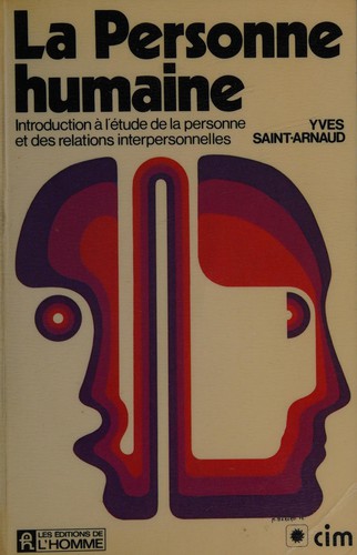 Cover for La personne humaine