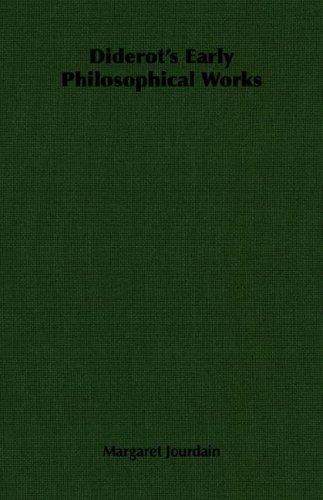 Cover for Diderot's Early Philosophical Works