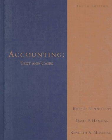 Cover for Accounting, text and cases