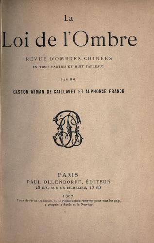 Cover for La loi de l'ombre