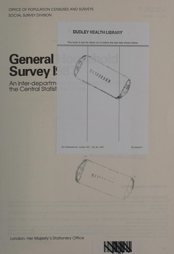 Cover for General Household Survey (GHS No.17)