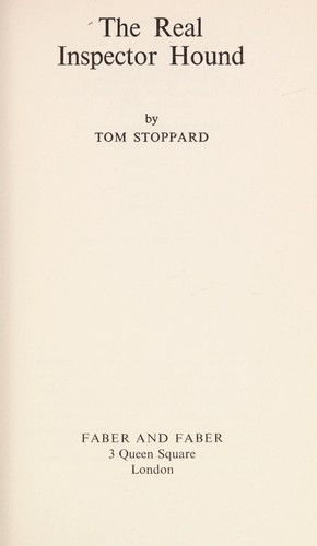 Cover for The real inspector hound