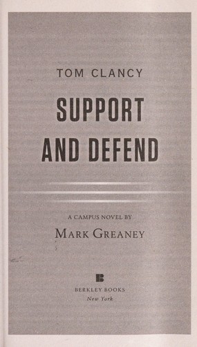 Cover for Tom Clancy support and defend