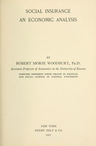 Cover for Social insurance