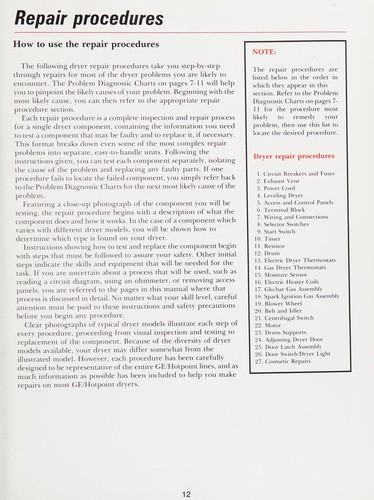 Cover for Step By Step Dryer Repair Manual