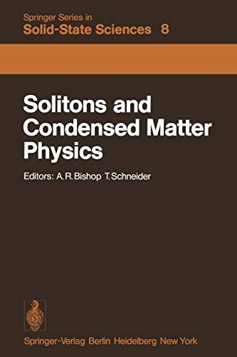 Cover for Solitons and Condensed Matter Physics