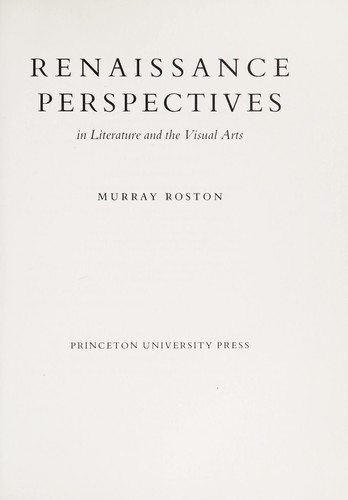 Cover for Changing perspectives in literature and the visual arts, 1650-1820