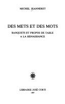Cover for Des mets et des mots