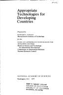 Cover for Appropriate technologies for developing countries