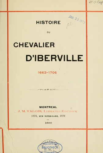 Cover for Histoire du chevalier d'Iberbille, 1663-1706