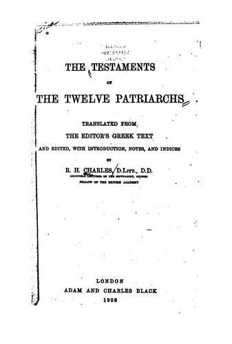 Cover for The Testaments of the twelve patriarchs