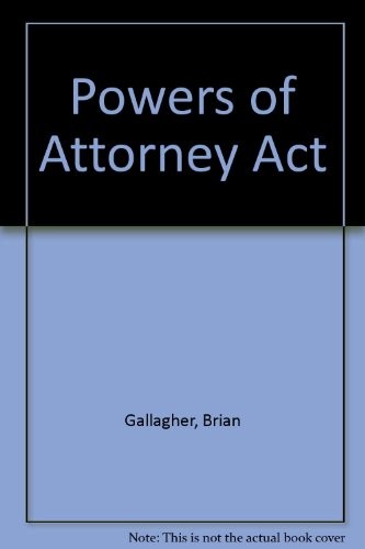 Cover for Powers of Attorney Act