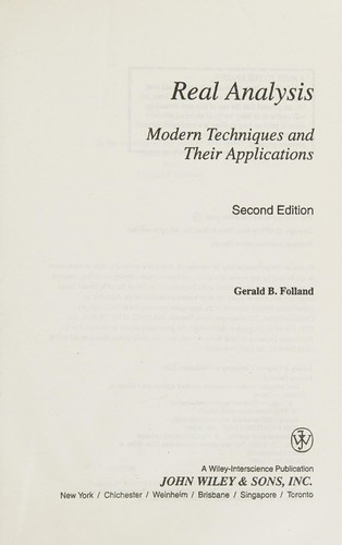 Cover for Real analysis