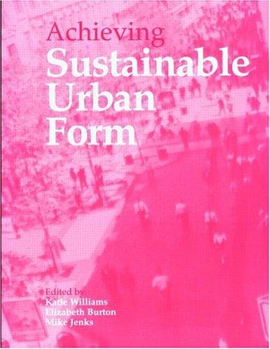 Cover for Achieving Sustainable Urban Form