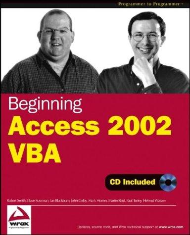 Cover for Beginning Access 2002 VBA (Programmer to Programmer)